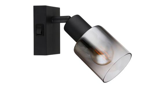 Strahler Timo 1-flammig Verstellbar Ø 7 Cm - Schwarz, MODERN, Glas/Metall (7/16cm) - Luca Bessoni