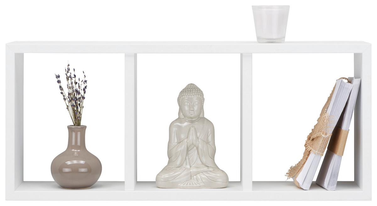 NÁSTENNÁ POLICA TRISTANO - biela, Modern, vlnitá lepenka (70/30/15,5cm) - Mömax