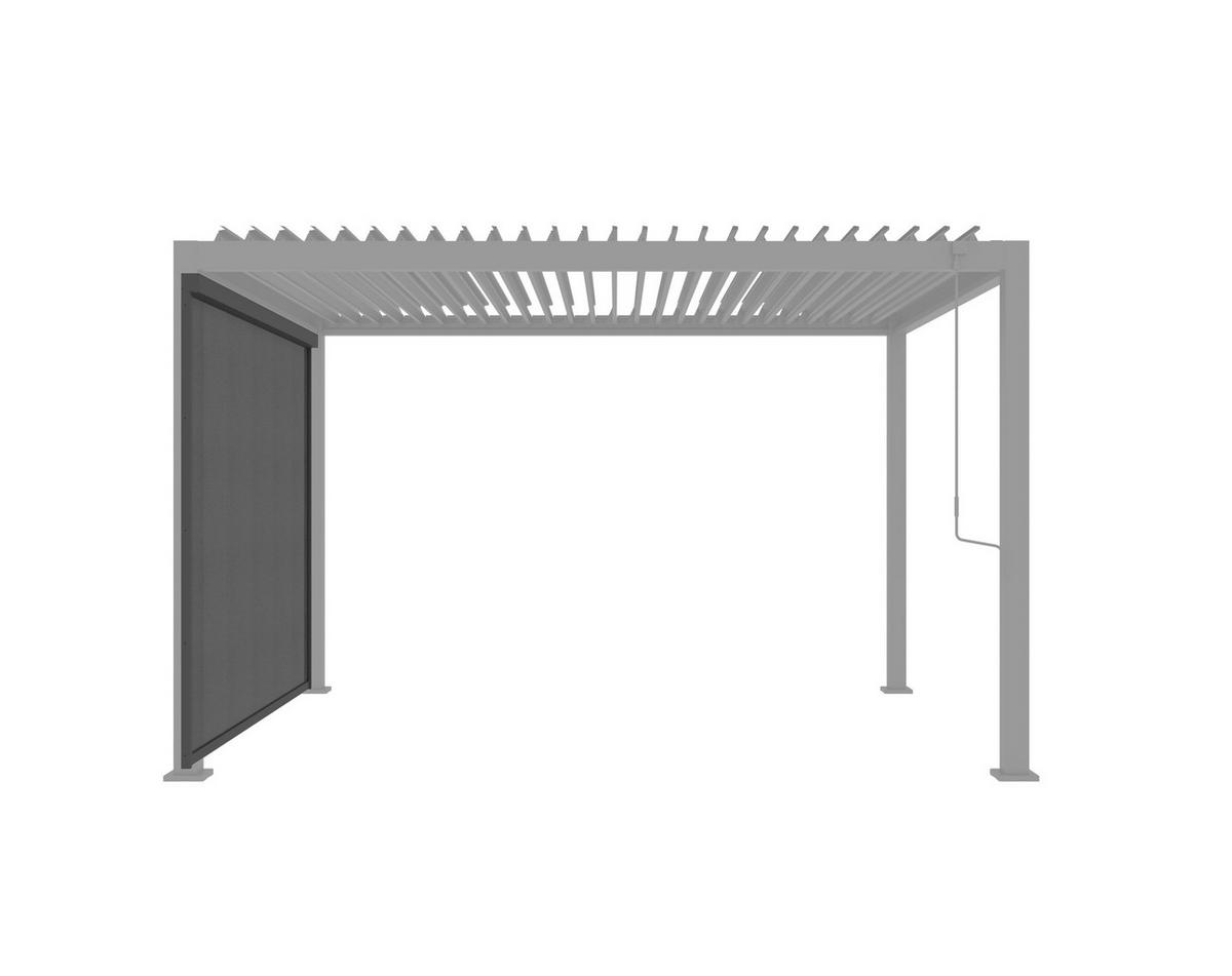 Rollo für Pergola Core + Textil, BxH: ca. 371x231,5 cm - Anthrazit, Basics, Textil (371/231,5/8,5cm) - Gardenson