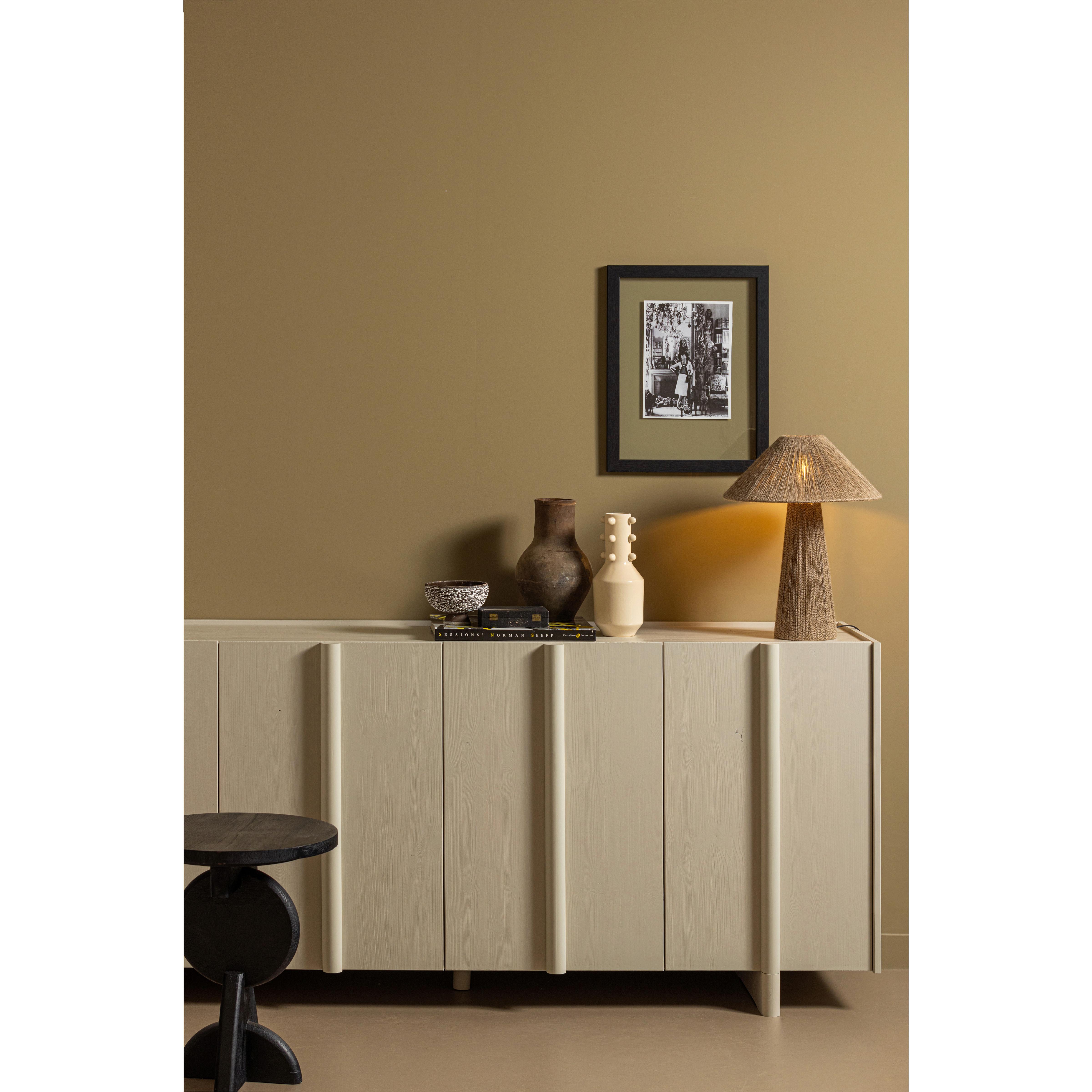 Sideboard Basu Grauweiß B: 200 Cm - Grauweiß, Design, Holz (200/85/46cm) - Livetastic