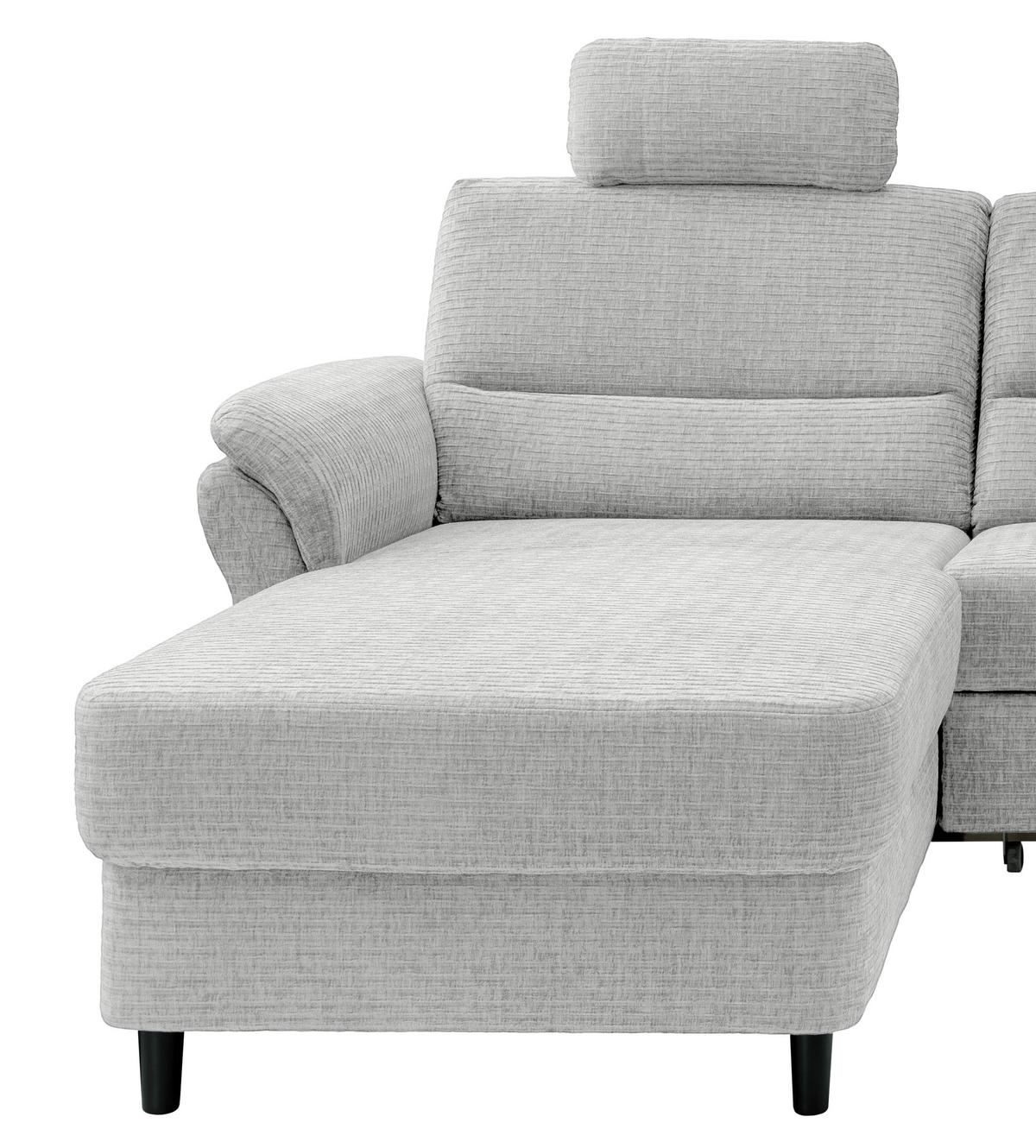 Ecksofa Cavoli, Weiß S: 176x279 cm - Schwarz/Weiß, MODERN, Textil (176/279cm) - Livetastic