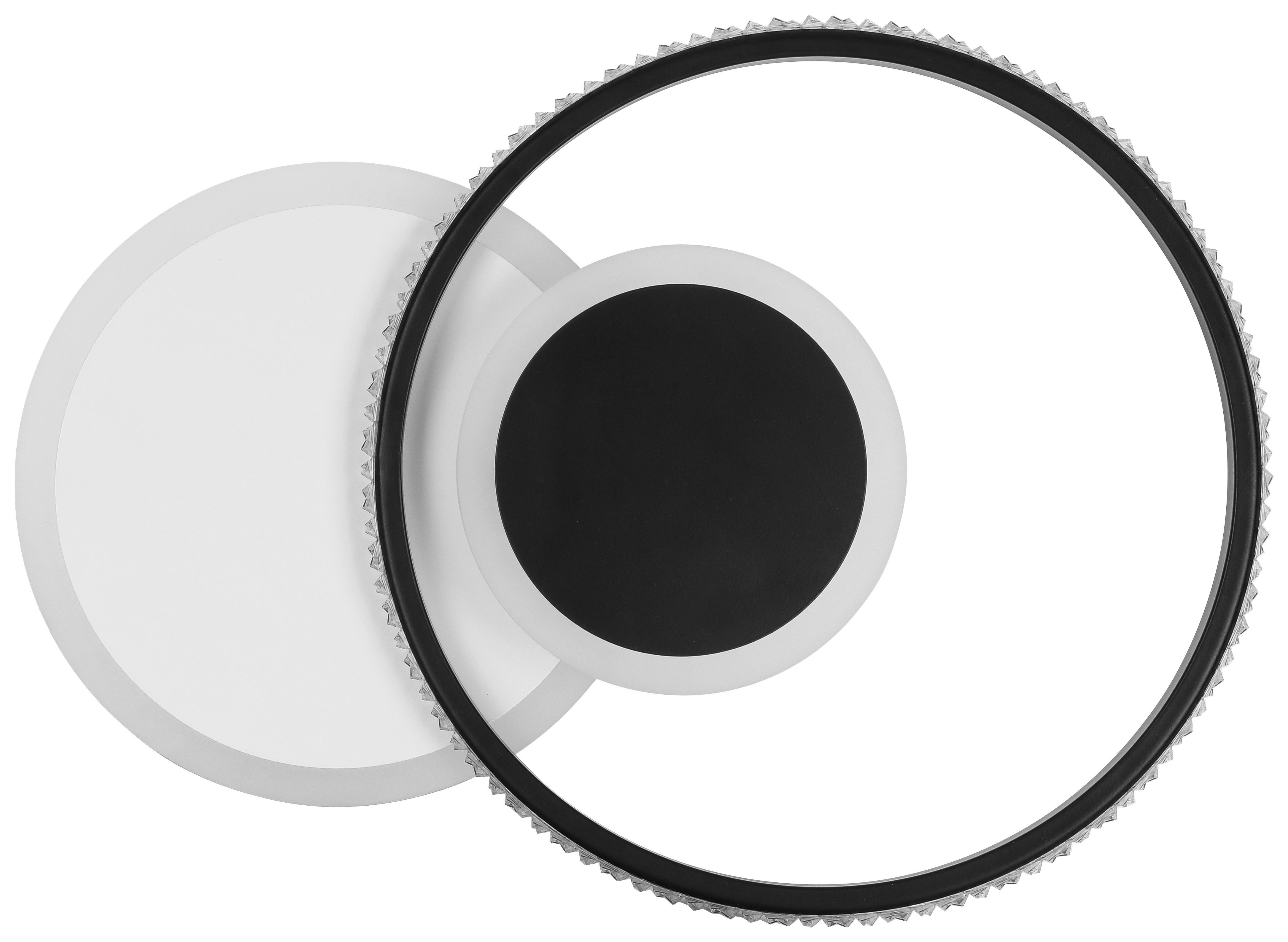 Stropní svítidlo Rulm, D/Š: 45/32cm,čier.bílá - bílá/černá, Moderní, kov/plast (45/32/6,5cm) - Modern Living