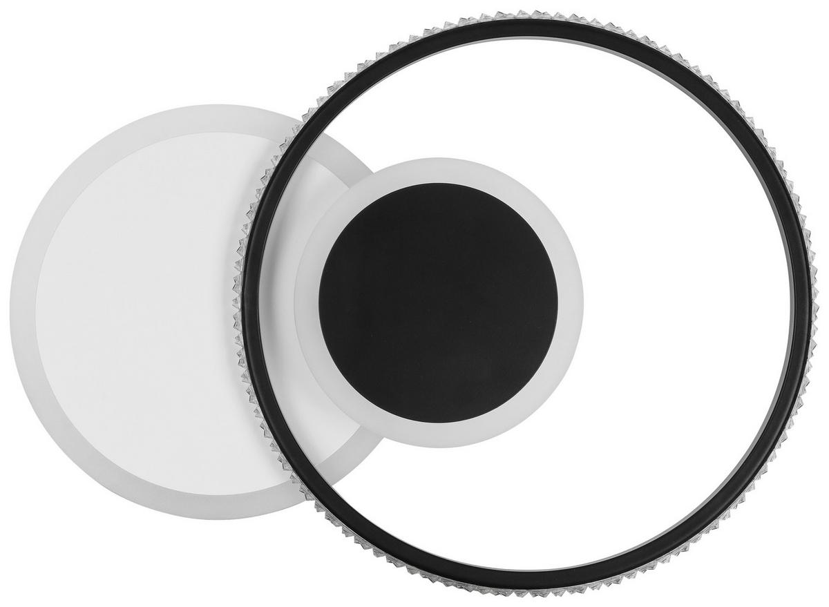 Stropní svítidlo Rulm, D/Š: 45/32cm,čier.bílá - bílá/černá, Moderní, kov/plast (45/32/6,5cm) - Modern Living