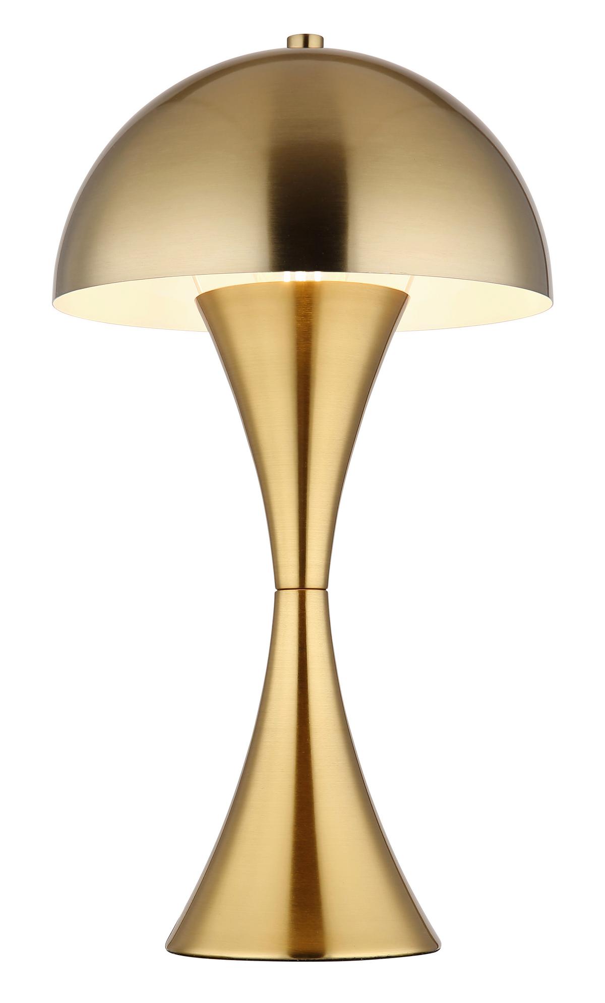 Tischleuchte 21028m - Messingfarben/Weiß, Design, Kunststoff/Metall (20/36,1cm) - Globo