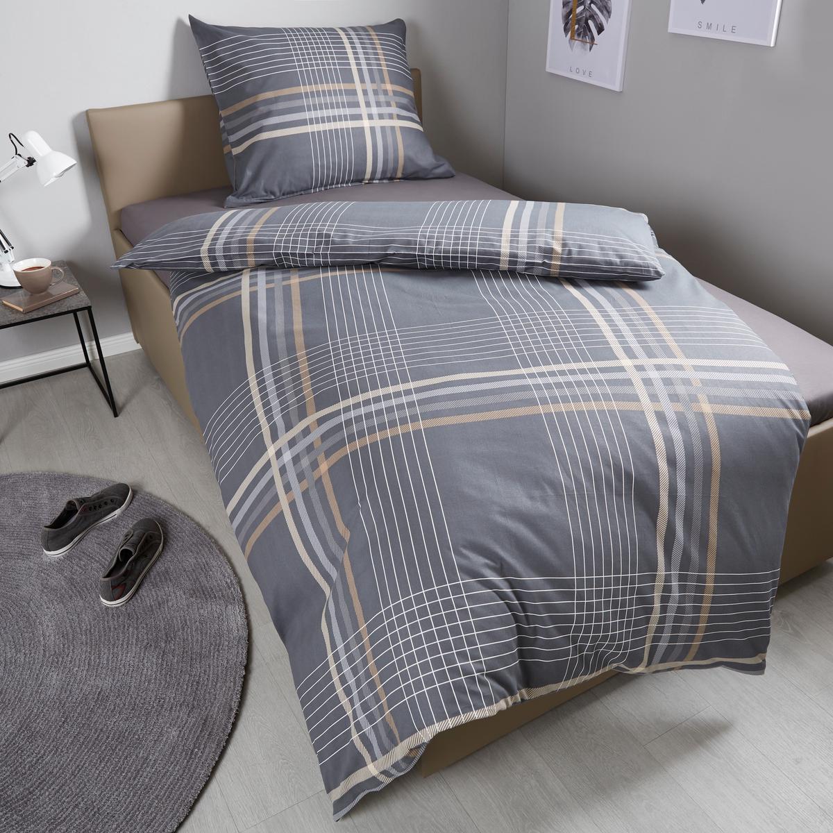 Ágyneműhuzat-garnitúra Sanella - szürke, Modern, textil (140/200cm) - Luca Bessoni