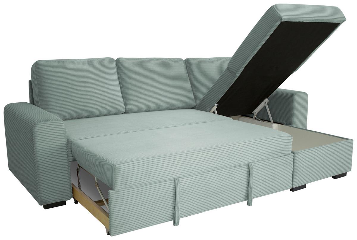 Sarokgarnitúra Tara - zsályazöld, Design, textil (245/158cm) - Best Price