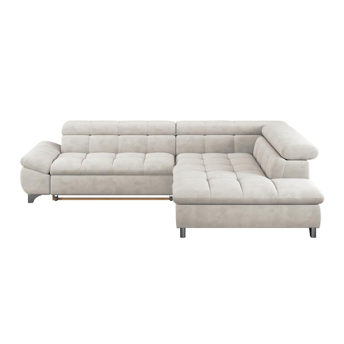 Ecksofa Gemini Creme, B: 312 cm - Chromfarben/Creme, KONVENTIONELL, Textil (312/234cm)