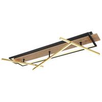 Led Mennyezeti Lámpa 67296d2 - sötétbarna/fekete, Design, műanyag/faalapú anyag (100/60,5/11,5cm) - Globo