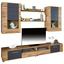 Wohnwand Fargo - Eichefarben/Grau, MODERN (240/192/38cm) Wohnwand Fargo - Eichefarben/Grau, MODERN (240/192/38cm)