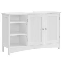 Waschbeckenunterschrank B: 90 cm Weiß - Weiß, MODERN, Holzwerkstoff (90/60/30cm) - MID.YOU
