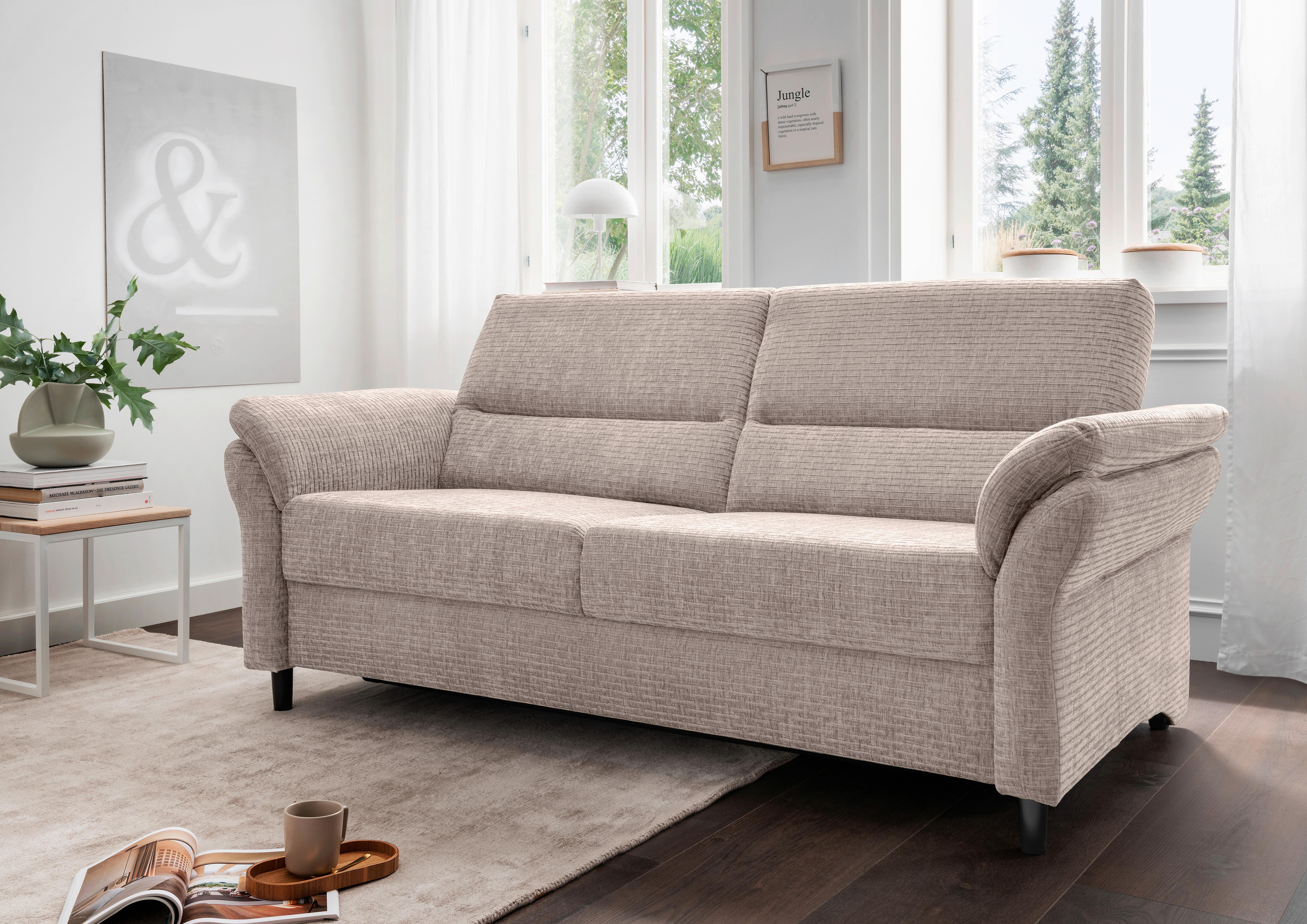3-Sitzer-Sofa Cavoli, Beige B: 192 cm - Beige/Schwarz, MODERN, Textil (192/90/89cm) - Livetastic