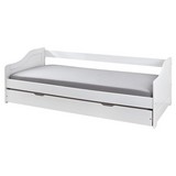 Bett inkl. Lattenrost + Bettlade 90x200 Leonie, Weiß - Weiß, Basics, Holz/Kunststoff (90/200cm) - MID.YOU