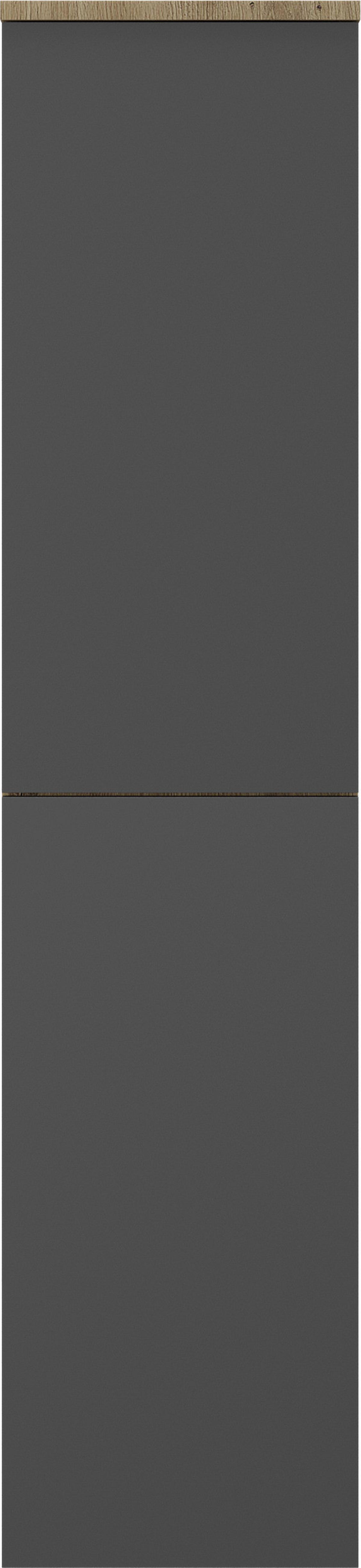 Midischrank C-Line Eichefarben/Anthrazit B: 30 cm - Eichefarben/Anthrazit, MODERN, Glas/Holzwerkstoff (30/132/32cm) - Stylife