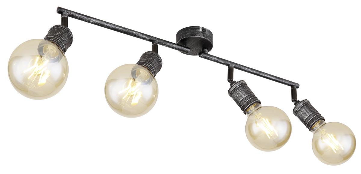 Strahler 4-Flammig verstellbar L: 60 cm - Nickelfarben, Basics, Metall (60/8/11cm) - Globo