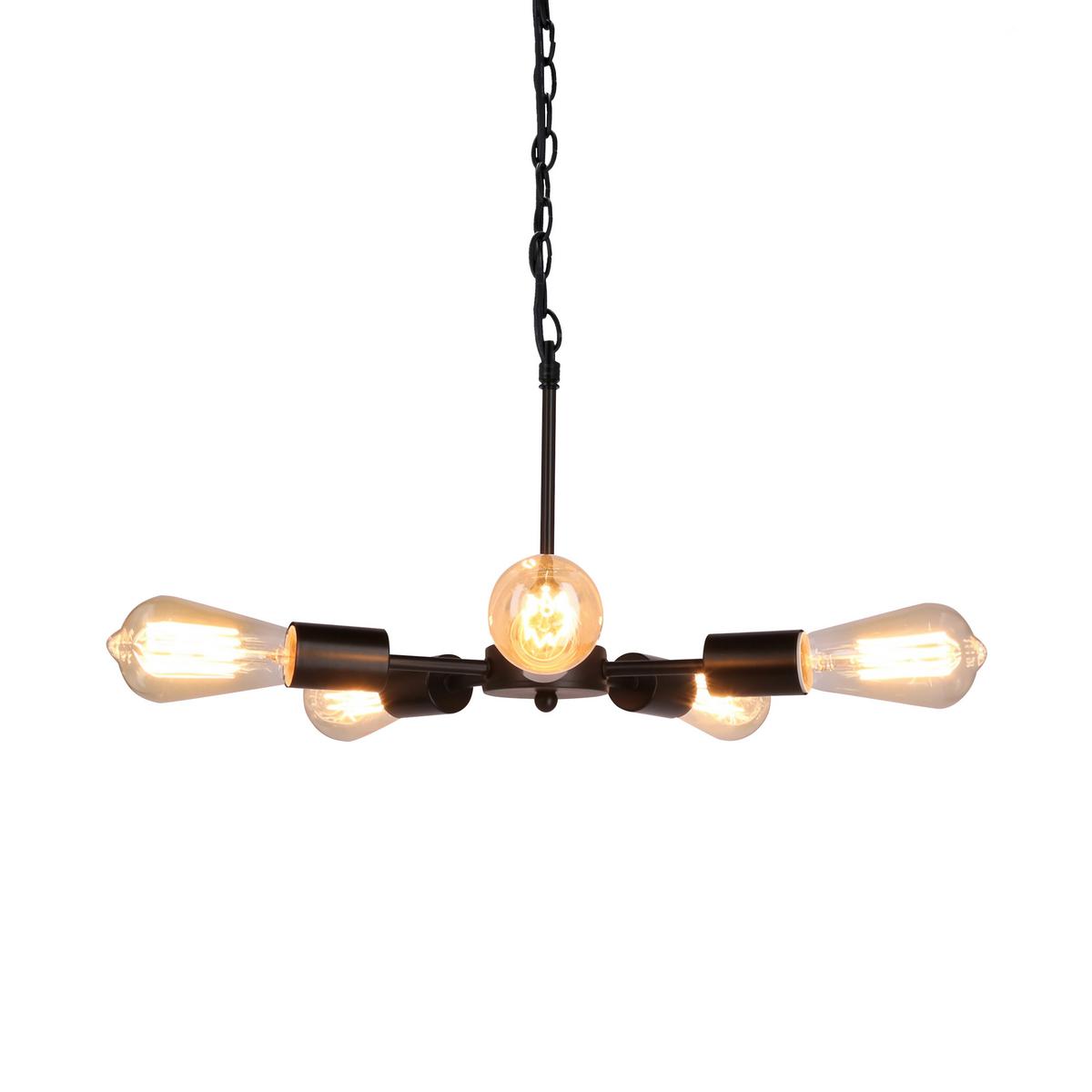 Pendelleuchte 35-09388 Sparta - Schwarz, Design, Metall (36/36/105cm)