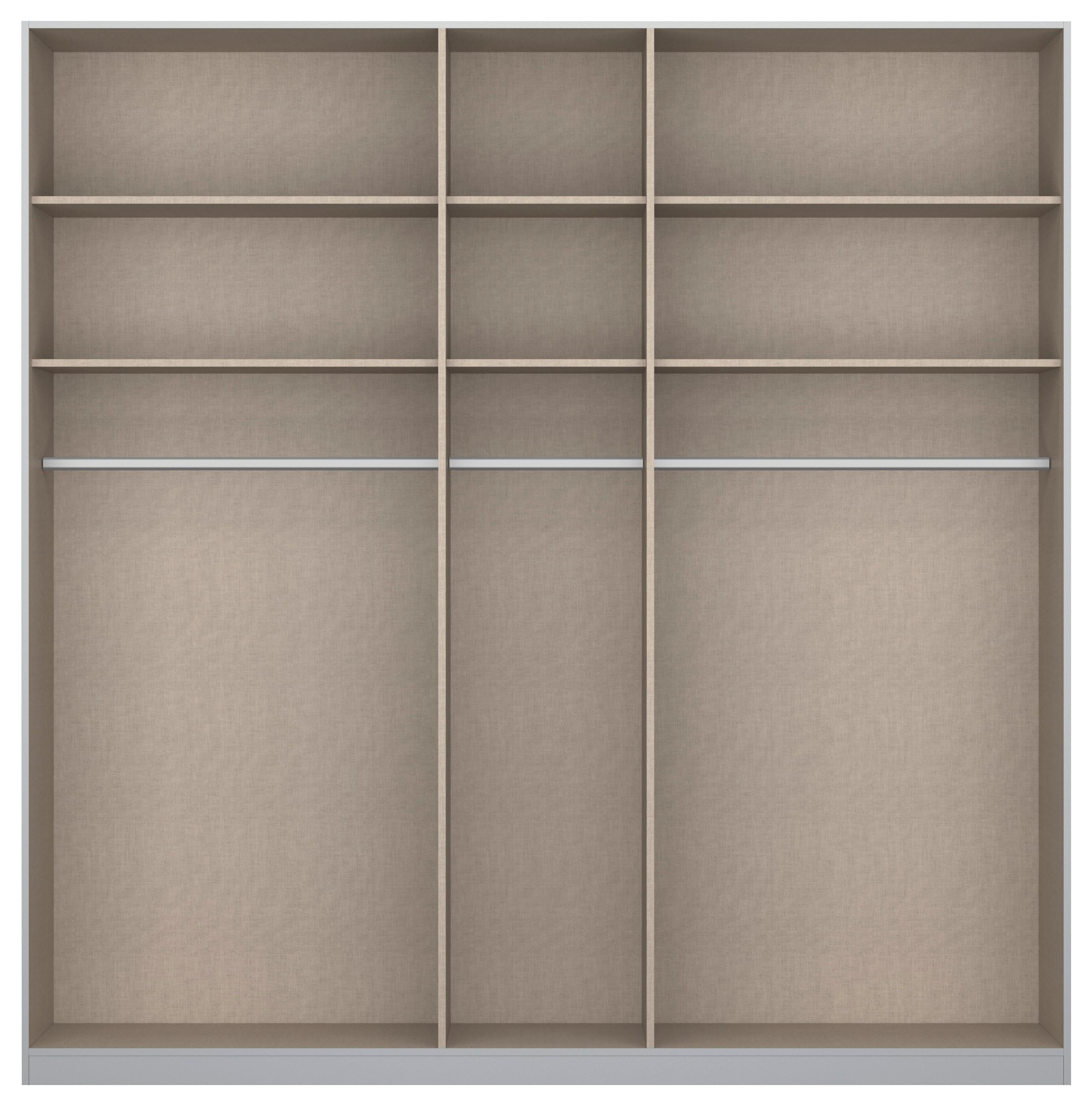 Drehtürenschrank 226 Cm Alabama Extra Hellgrau - Hellgrau/Eiche Artisan, MODERN, Holzwerkstoff (226/229/54cm)