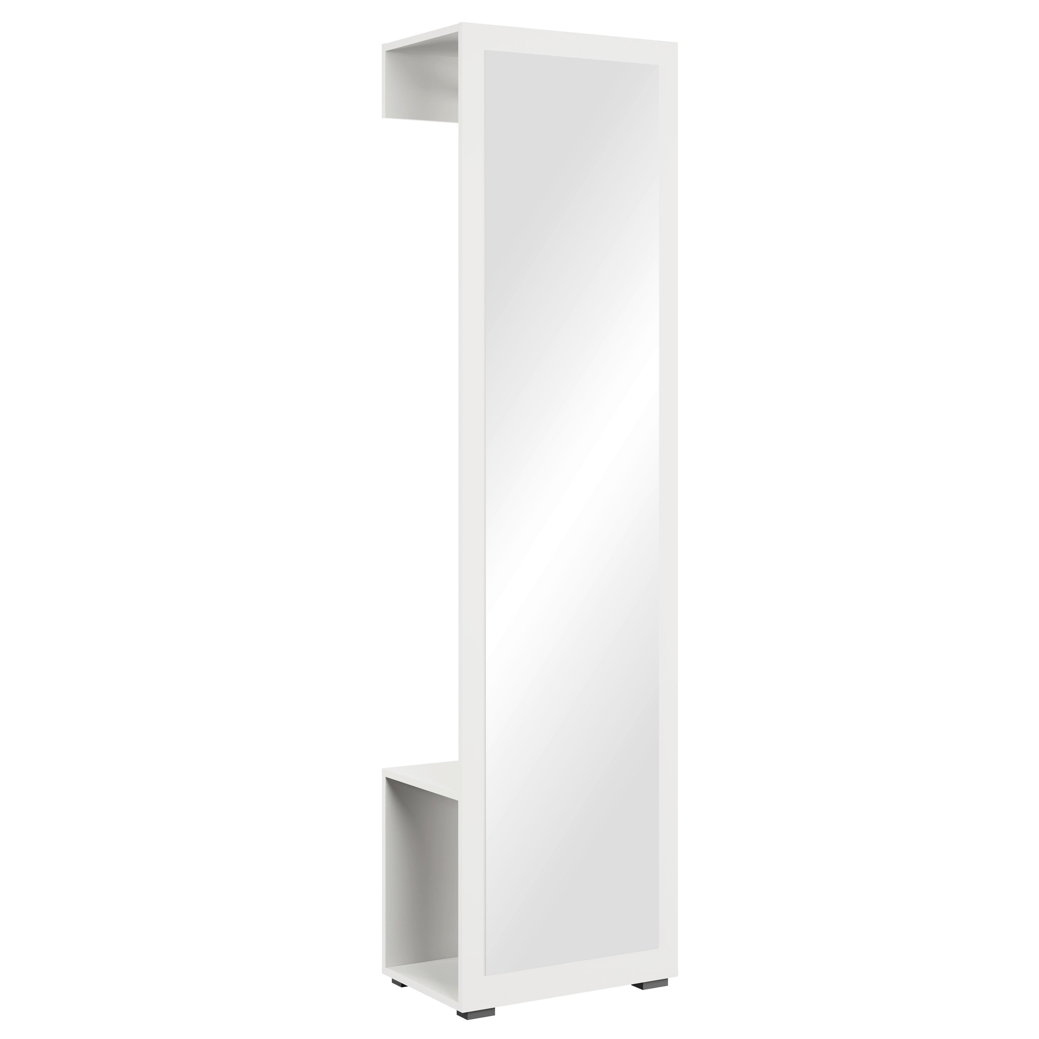 Šatna Š: 50 cm - bílá, Basics, kompozitní dřevo (50/190/35cm) - P & B