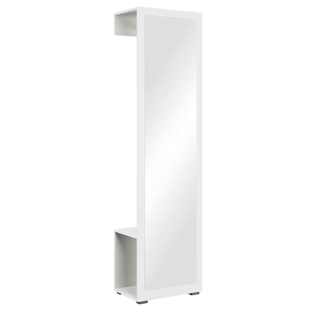 Garderobe Dino 099 Weiß B: 50 Cm - Weiß, Basics, Holzwerkstoff (50/190/35cm) - P & B