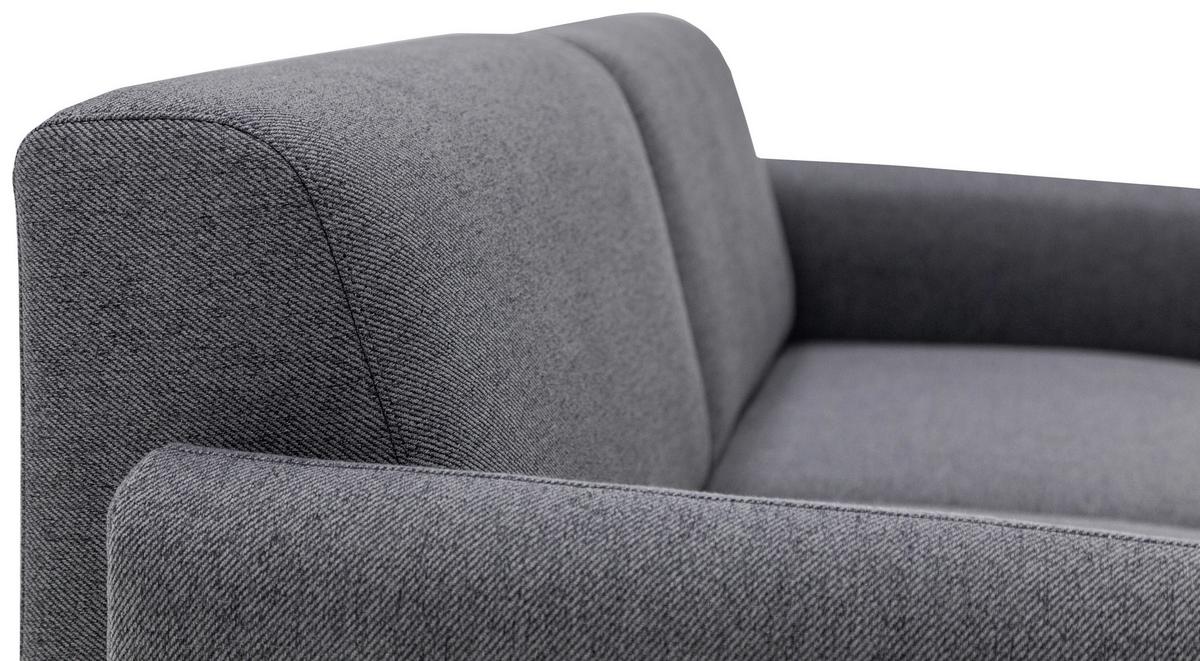 3-sitzer-sofa Ridley - Anthrazit/Schwarz, Basics, Textil (173/76/84cm) - MID.YOU