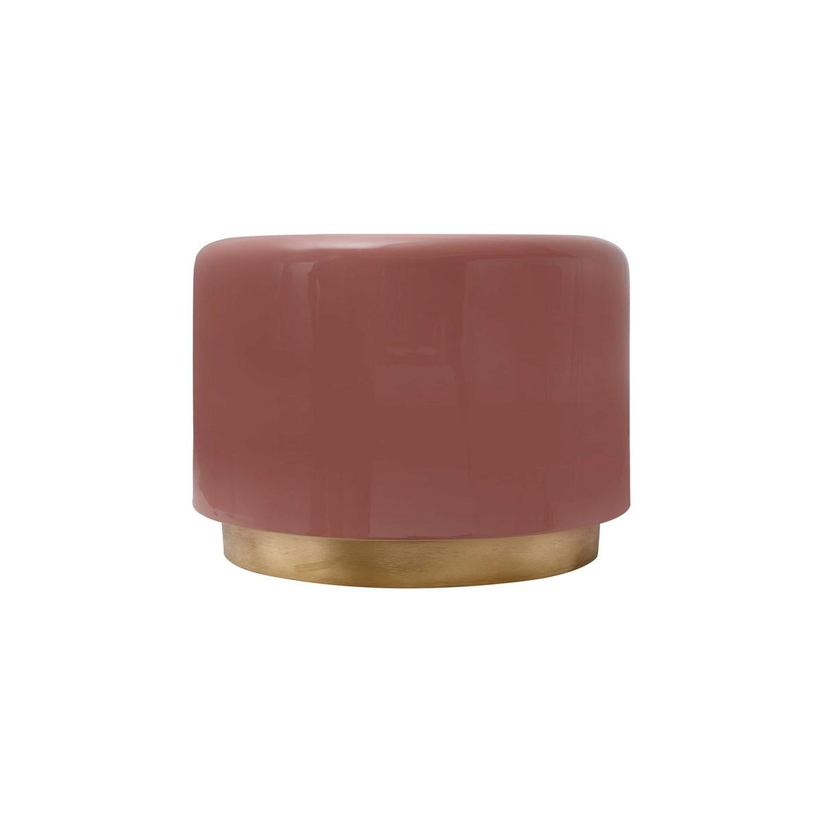 Hocker Artisse 250 Rosa/Goldfarben D: 51,5 cm - Goldfarben/Rosa, Design, Metall (51,5/43cm) - Kayoom