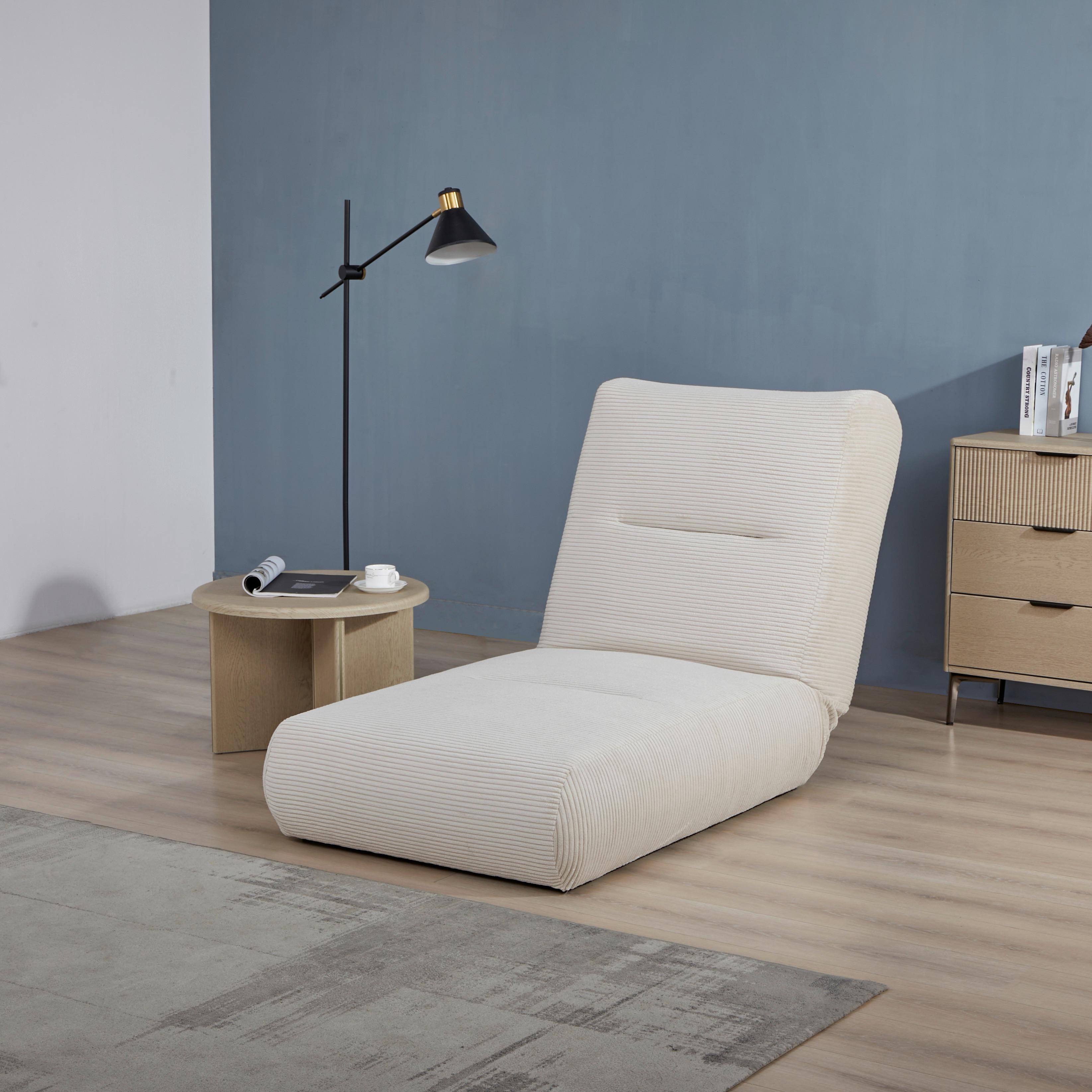 Schlafsessel Luna Beige B: 80 cm - Beige, Design, Textil (81/88/160cm) - Livetastic