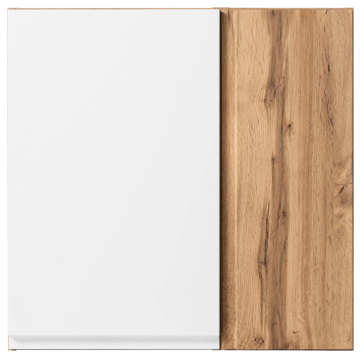 Hängeschrank Varese B: 65 cm Wotaneiche Dekor/Weiß - Eiche Wotan/Weiß, MODERN, Holzwerkstoff (65/64/20cm) - Held