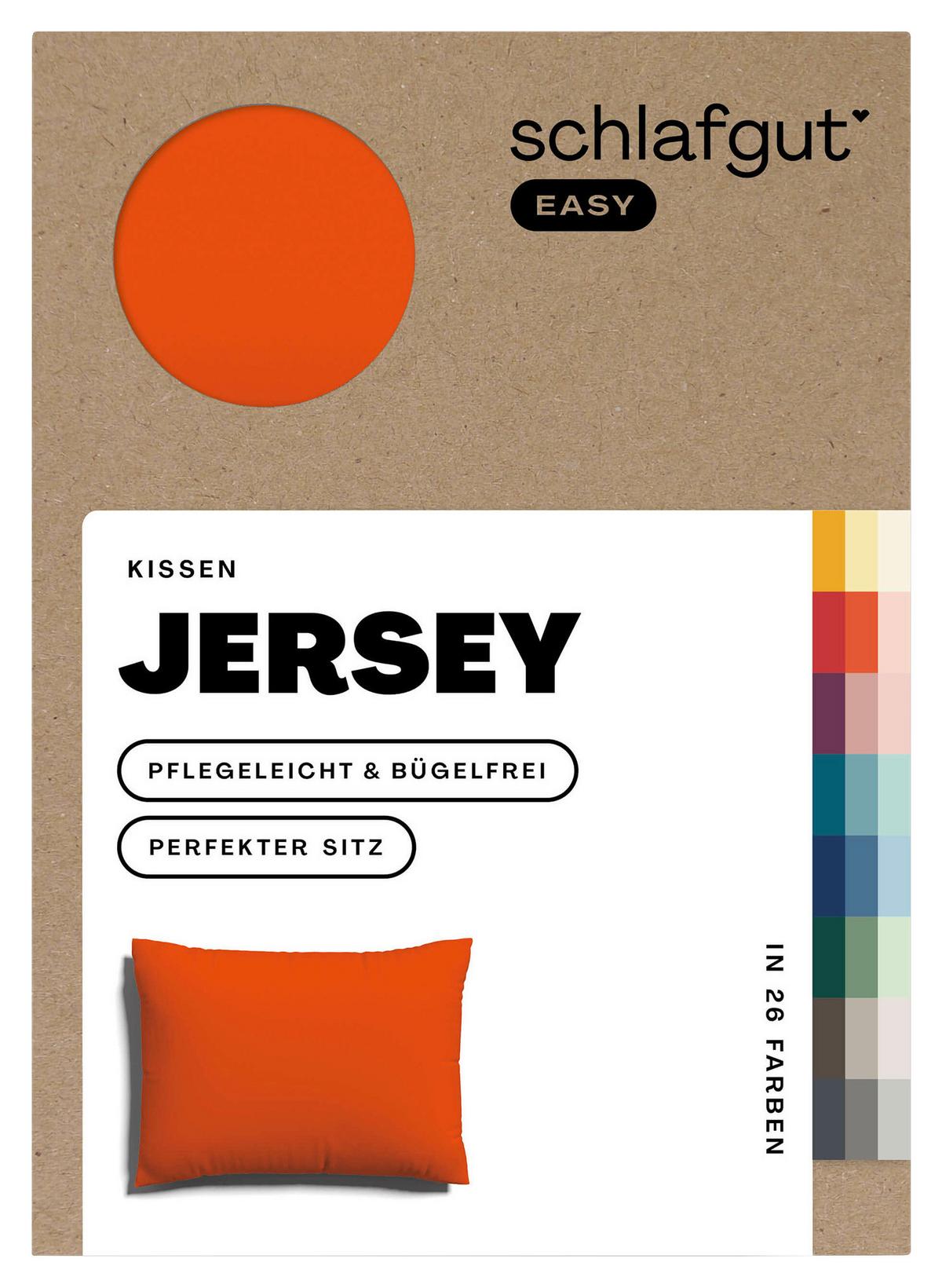 Kissenhülle Easy Jersey - Dunkelorange, Basics, Textil (40/60cm) - Schlafgut