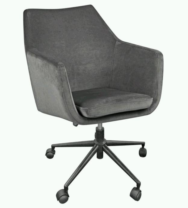 Kancelářská židle ze sametu Nora samet tmavěšedá - černá/tmavě šedá, Design, textil (58/91/58cm) - Carryhome