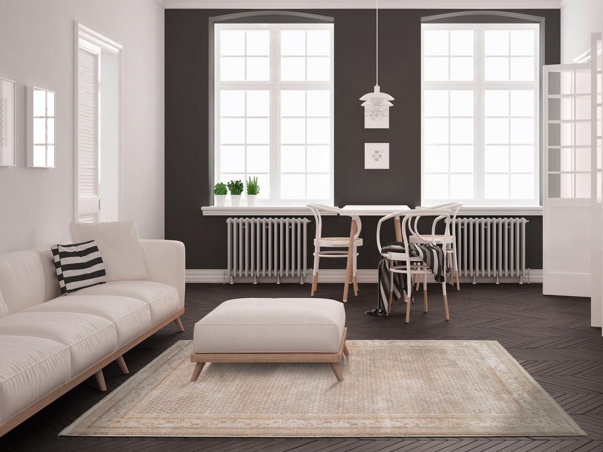 Webteppich Monza - Beige/Goldfarben, KONVENTIONELL, Textil (67/130cm) - Dieter Knoll