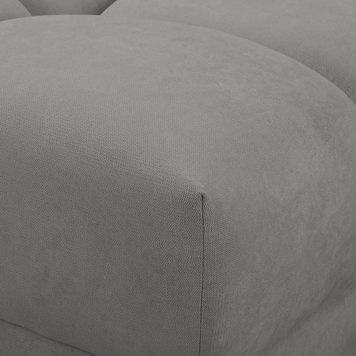 Ecksofa Azzuro Grau S: 256x175 Cm - Silberfarben/Grau, Design, Textil (256/175cm) - Livetastic