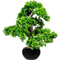 Kunstpflanze Bonsai Inkl. Topf D: 20 Cm - Schwarz/Braun, Design, Keramik/Kunststoff (60cm) - P & B