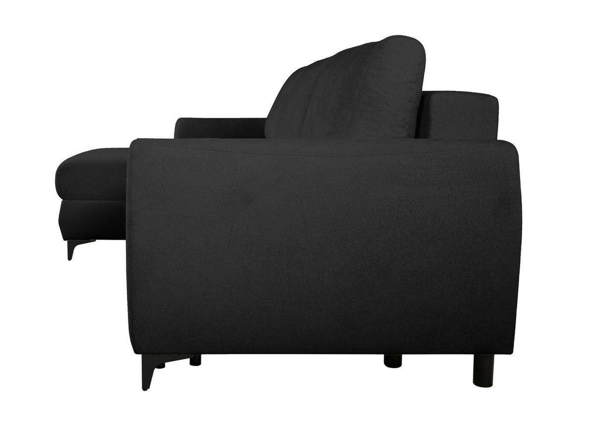 Ecksofa Moli, Anthrazit S: 236x148 cm - Anthrazit/Schwarz, Design, Textil (236/148cm) - MID.YOU