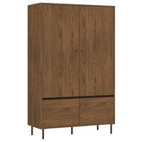 Schrank Revillo Schwarz/Nussbaumfarben B:120cm - Nussbaumfarben/Schwarz, Basics, Holzwerkstoff (120/195/55cm)