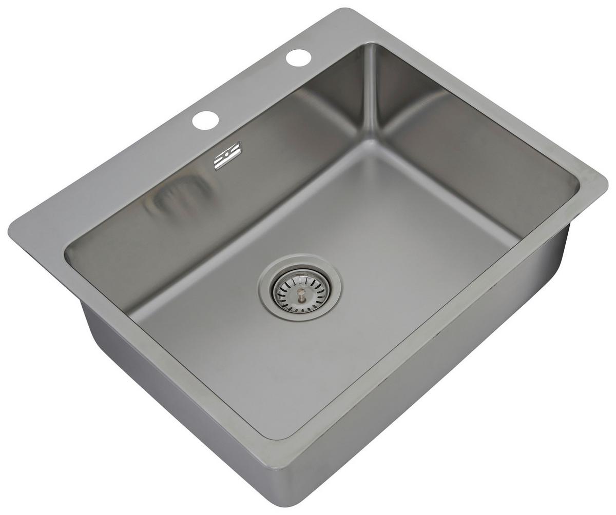 Spüle Respekta Inox Edelstahl Bxt: 60x50 Cm - Edelstahlfarben, Trend, Metall (60/22,8/50cm) - Respekta