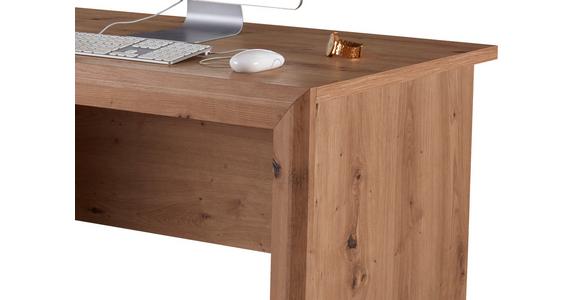Schreibtisch mit Stauraum B 152cm H 78cm Kashmir New - Eichefarben/Weiß, MODERN, Holzwerkstoff (152/78/60cm) - James Wood