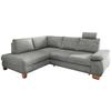 Eckschlafsofa Positano Hellgrau S: 206x261 Cm - Wildeiche/Hellgrau, MODERN, Textil (206/261cm) - Livetastic