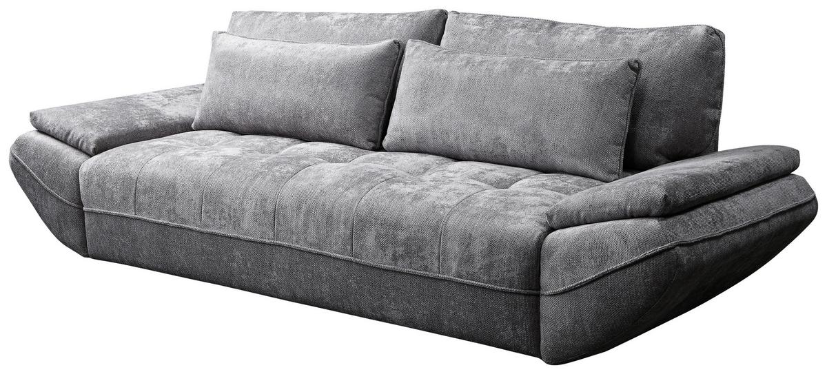 Schlafsofa Elma Dunkelgrau B: 280cm - Dunkelgrau/Schwarz, KONVENTIONELL, Holz/Holzwerkstoff (280/73-93/107cm) - MID.YOU