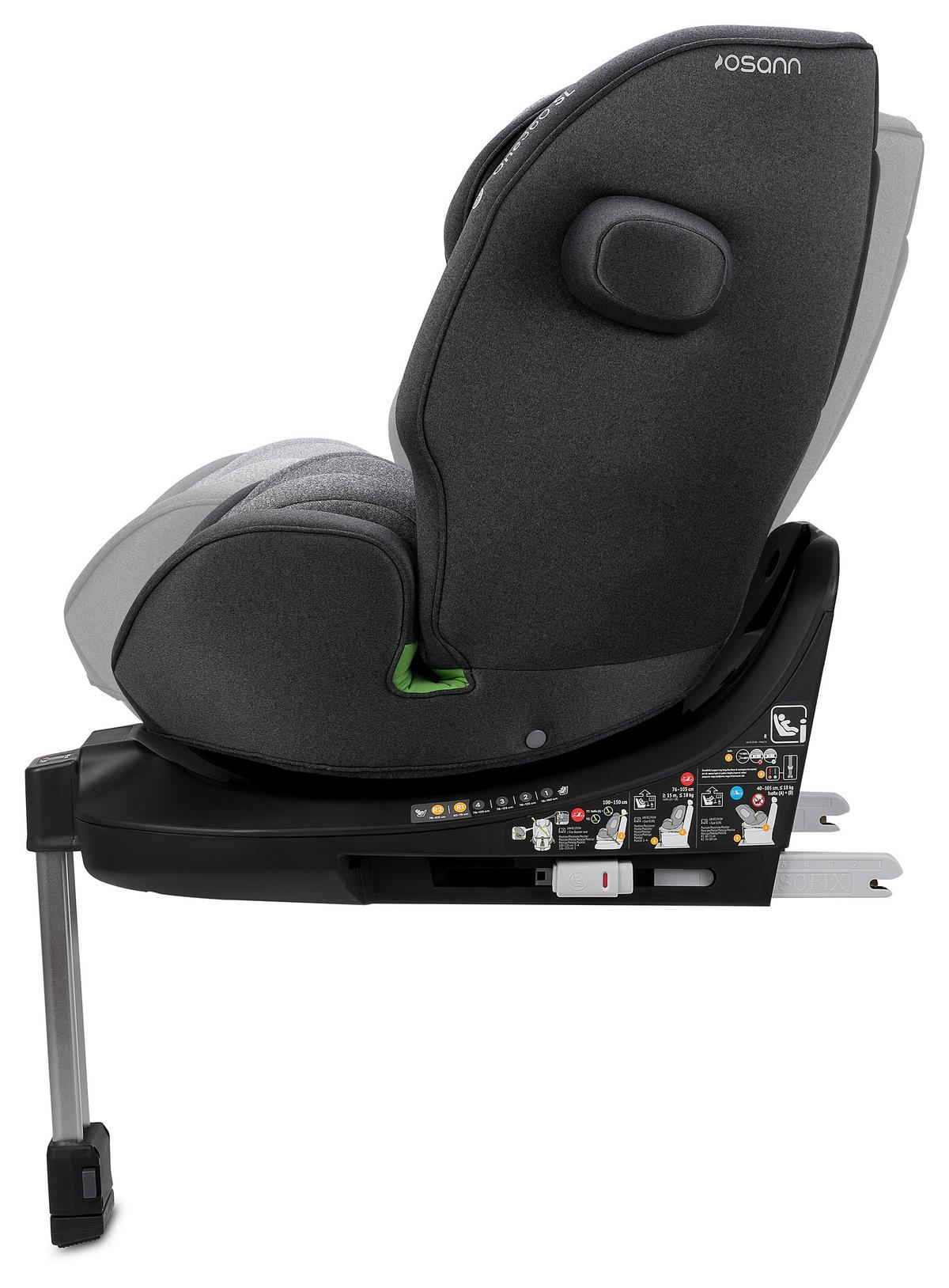 Reboarder-kindersitz Kinderautositz One360 Sl - Grau, Basics, Kunststoff (48/43cm) - Osann