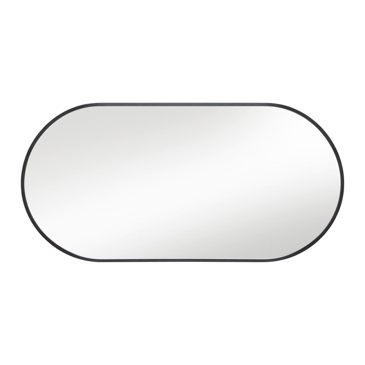 NÁSTENNÉ ZRKADLO BRITT ČIERNA - čierna, Modern, kov/sklo (40/80cm) - Mömax