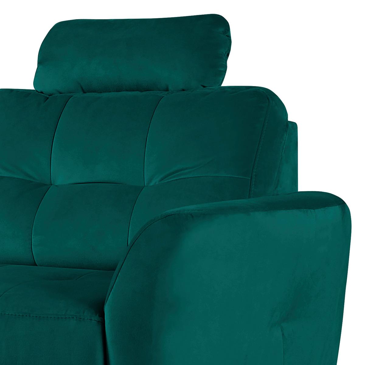 Kopfstütze Nordic, Petrol B: 43 cm - Petrol, Design, Textil (43/18/15cm) - Livetastic