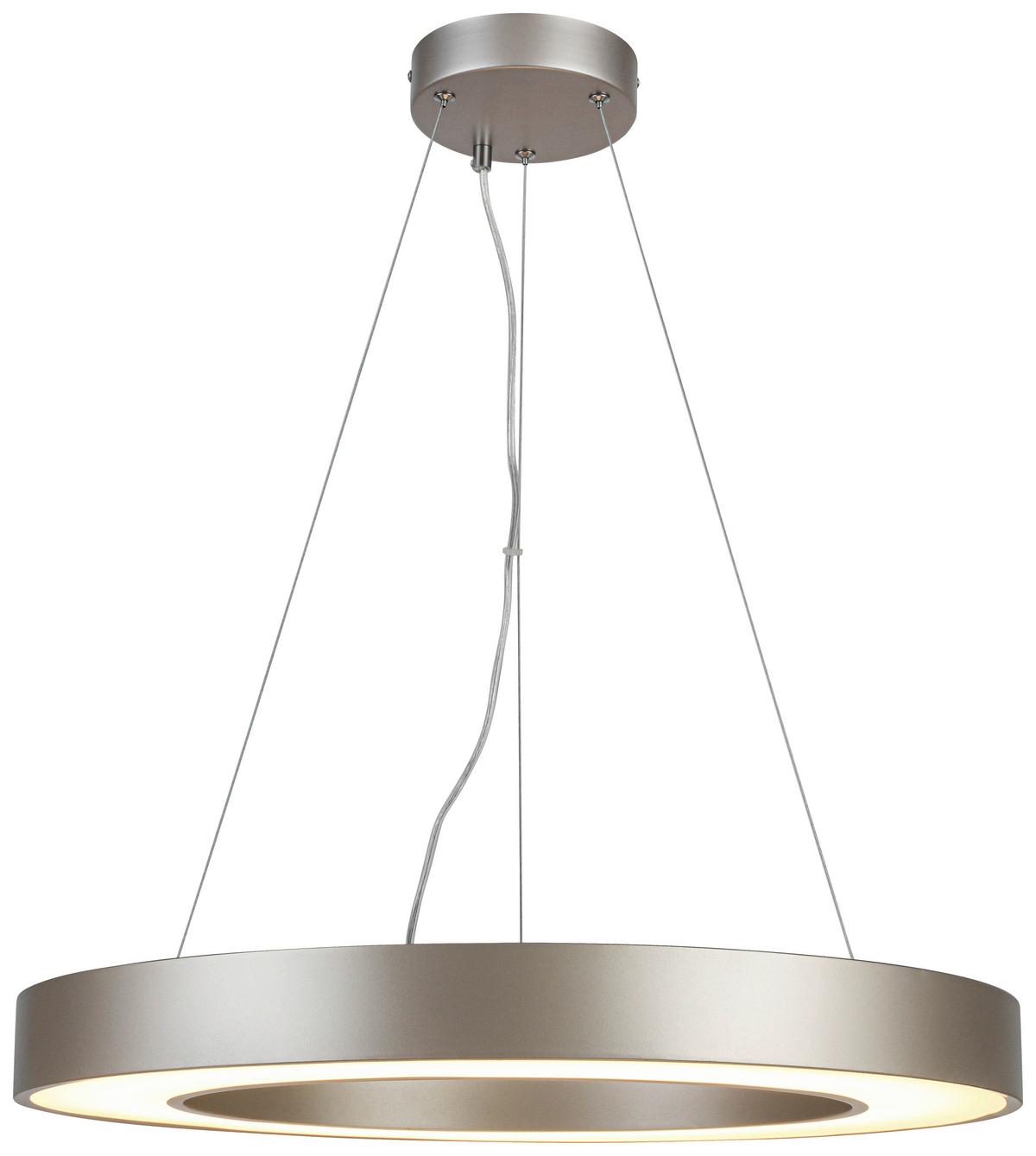 Led Függőlámpa Delia Ø Kb. 50 Cm - krómszínű/Pezsgő, Modern, műanyag/fém (60/120cm) - Luca Bessoni