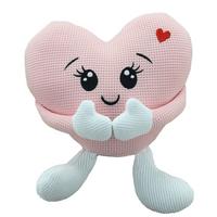 Dekoherz Herzi - Pink/Schwarz, KONVENTIONELL, Textil (21/13/24cm) - Luca Bessoni