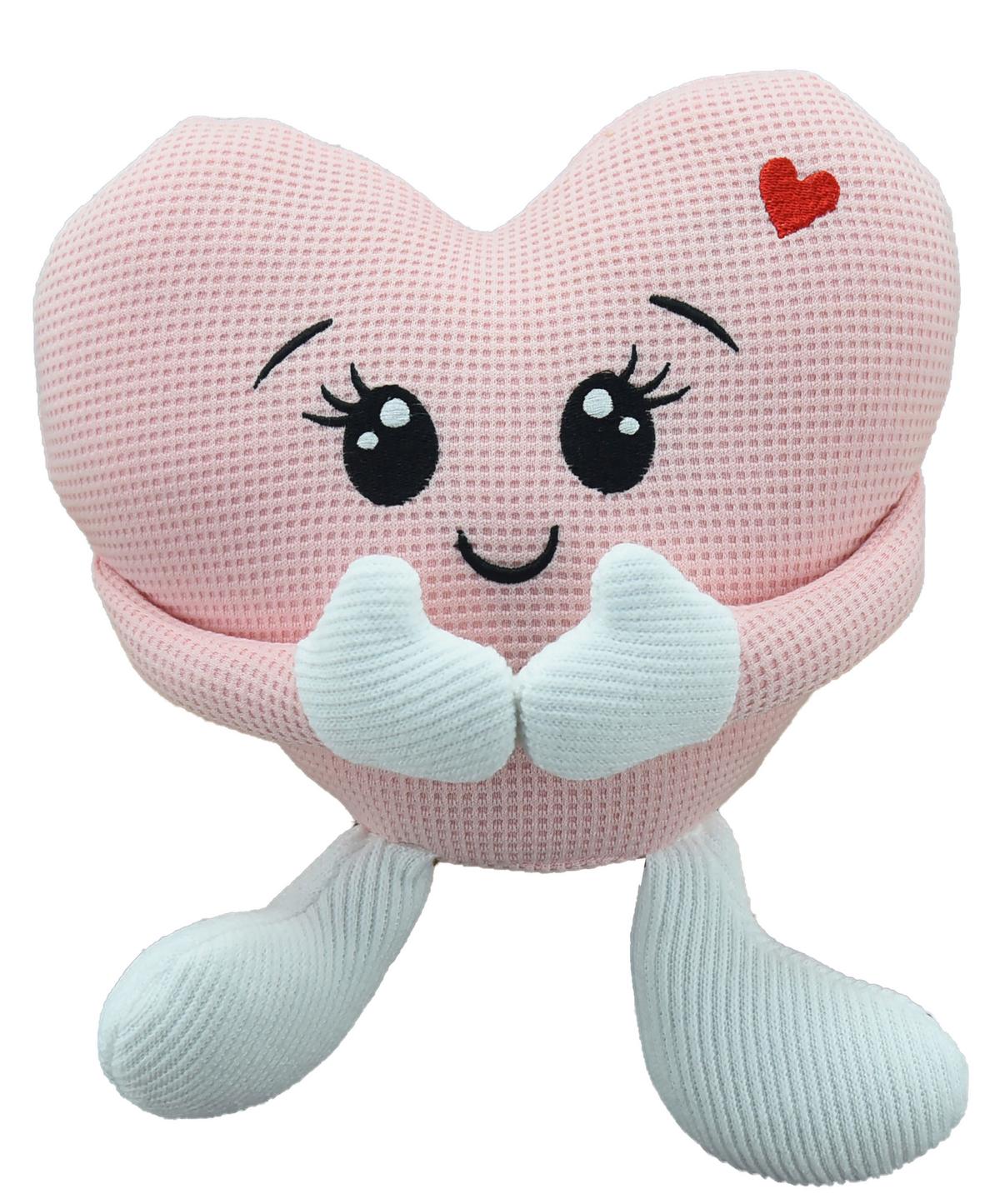 Dekoherz Herzi - Pink/Schwarz, KONVENTIONELL, Textil (21/13/24cm) - Luca Bessoni