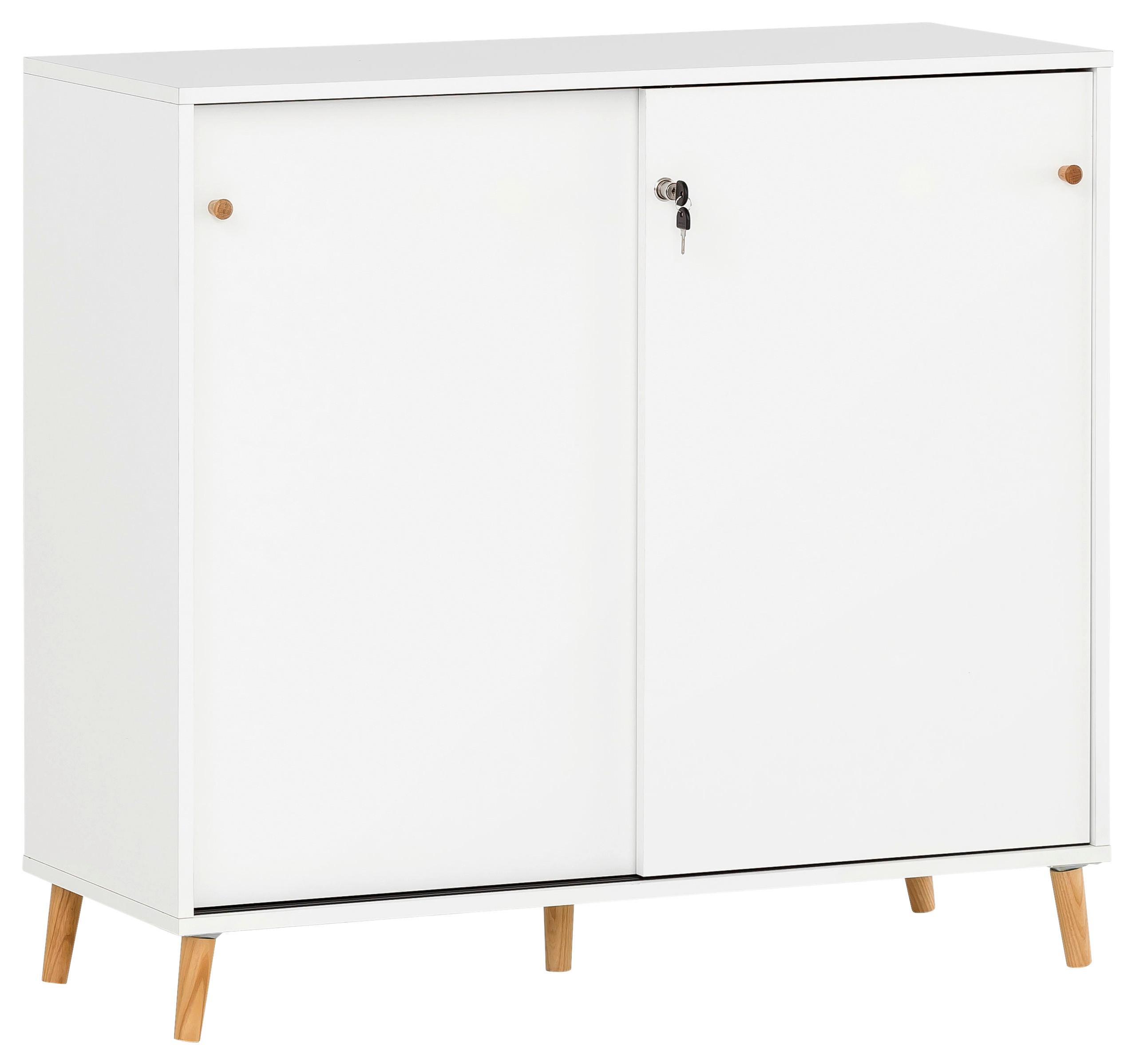 Aktenschrank Serie 500 Weiß B: 100,1 cm - Weiß, MODERN, Holzwerkstoff (100,1/92,6/41cm) - MID.YOU