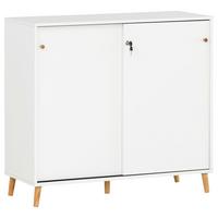 Aktenschrank Serie 500 Weiß B: 100,1 cm - Weiß, MODERN, Holzwerkstoff (100,1/92,6/41cm) - MID.YOU