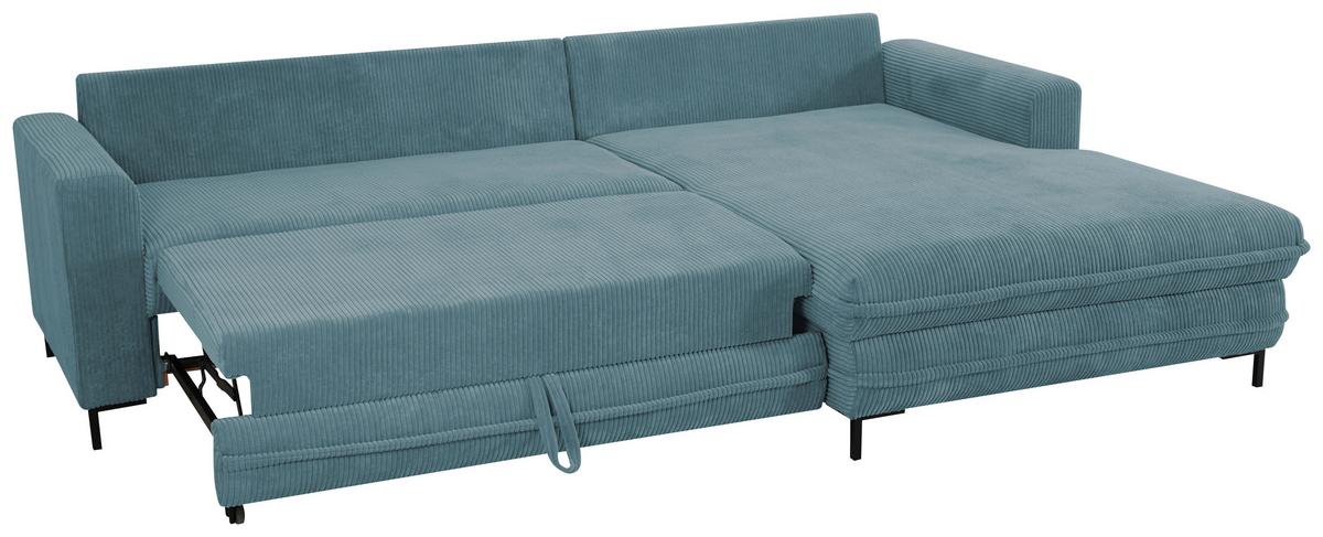 Ecksofa Armilla Blau S: 272x174 Cm - Blau/Hellgrau, Design, Textil (272/174cm) - MID.YOU