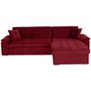 Ecksofa mit Schlaffunktion Keaton + Bettkasten, Burgunder - Bordeaux, Basics, Textil (263/169cm) - Livetastic
