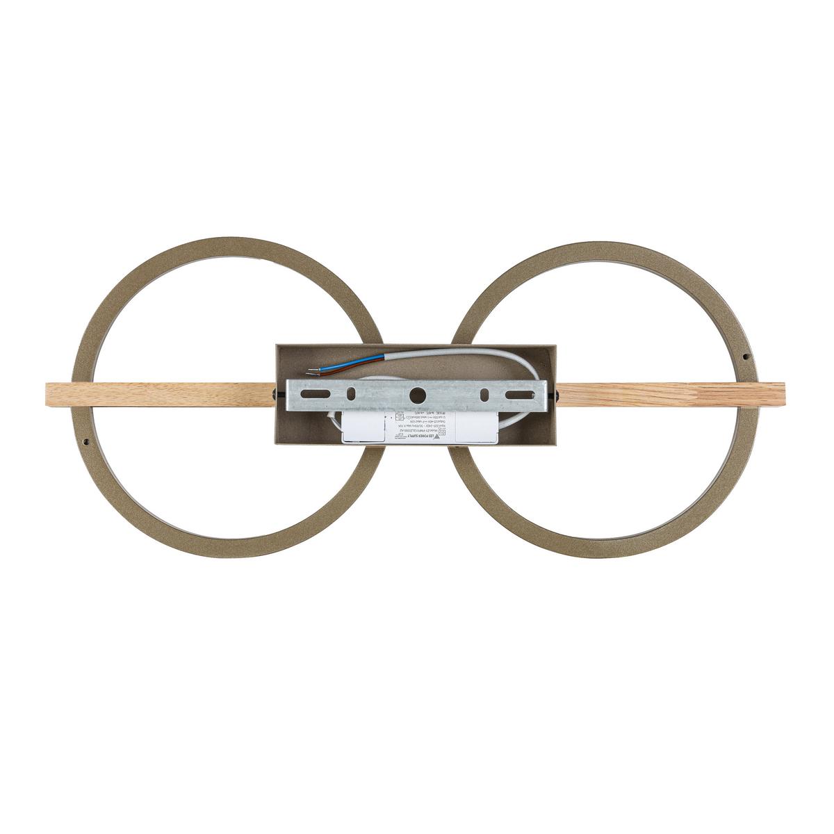 LED-DECKENLEUCHTE CAMILLO - Champagner/Naturfarben, Basics, Holzwerkstoff/Kunststoff (46/20/6cm) - Luca Bessoni