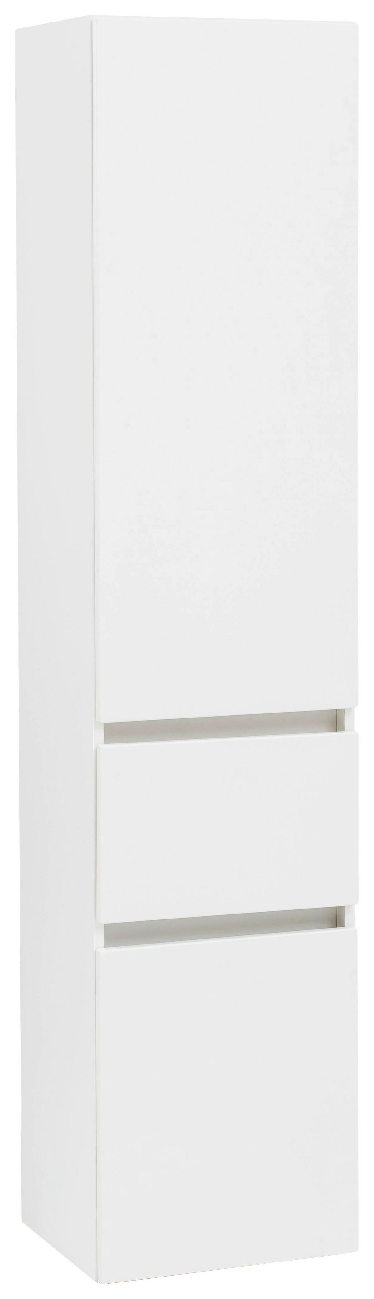 Hochschrank Kopenhagen B: 40 Cm Weiß - Silberfarben/Weiß, KONVENTIONELL, Holzwerkstoff (40/180/35cm) - Held