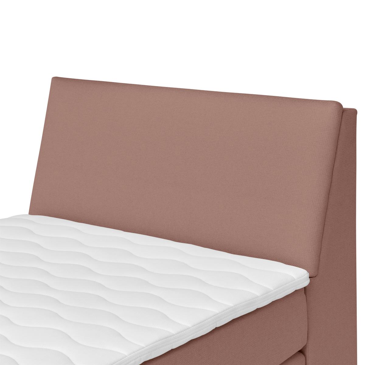 Boxspringbett Mit Bettkasten Nida 120x200 Cm Altrosa - Altrosa/Schwarz, MODERN, Holz/Textil (120/200cm) - MID.YOU